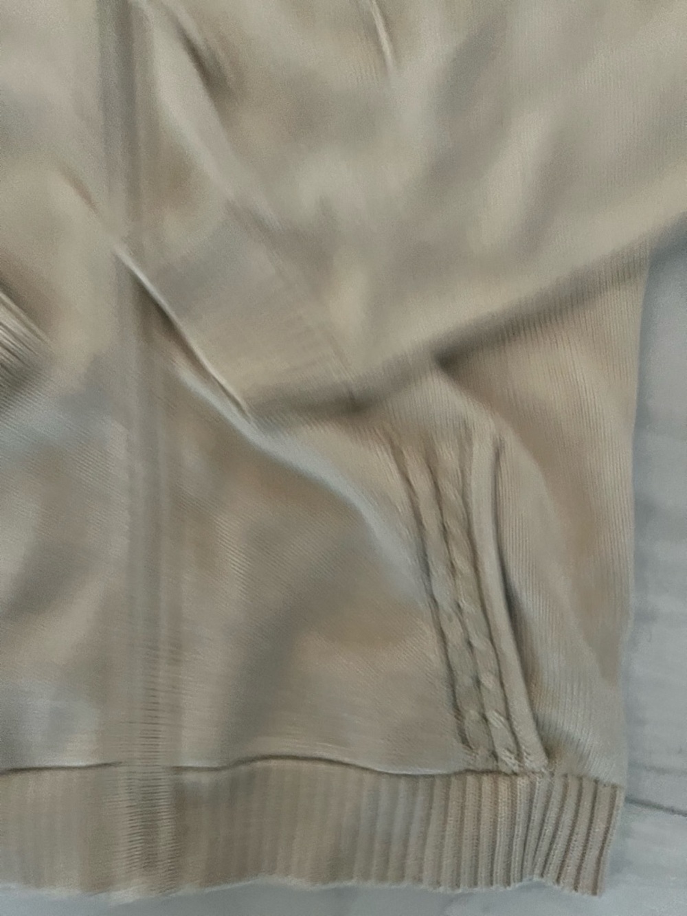 White Stag Beige Hoodie with Cable Knit Detail - Picture 8 of 9